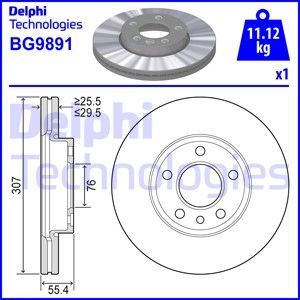 DELPHI Ön Fren Diski Havalı 308 5