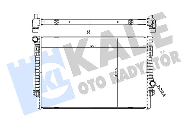 KALE Motor Su Radyatörü 32Mm