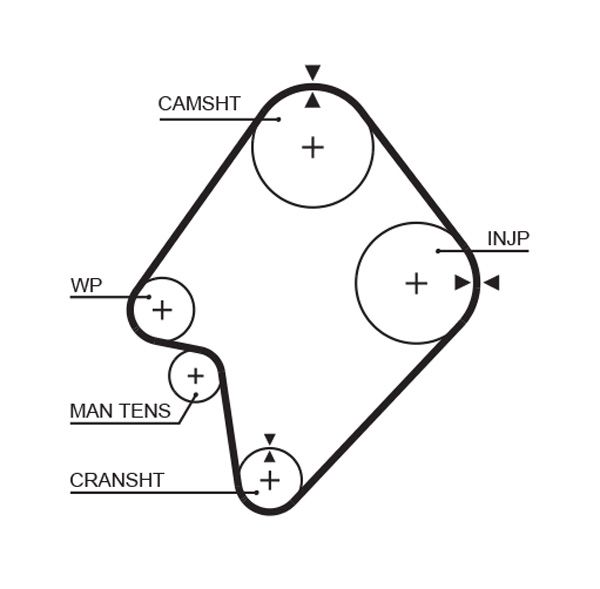 GATES Eksantrik Triger Kayışı 164-254