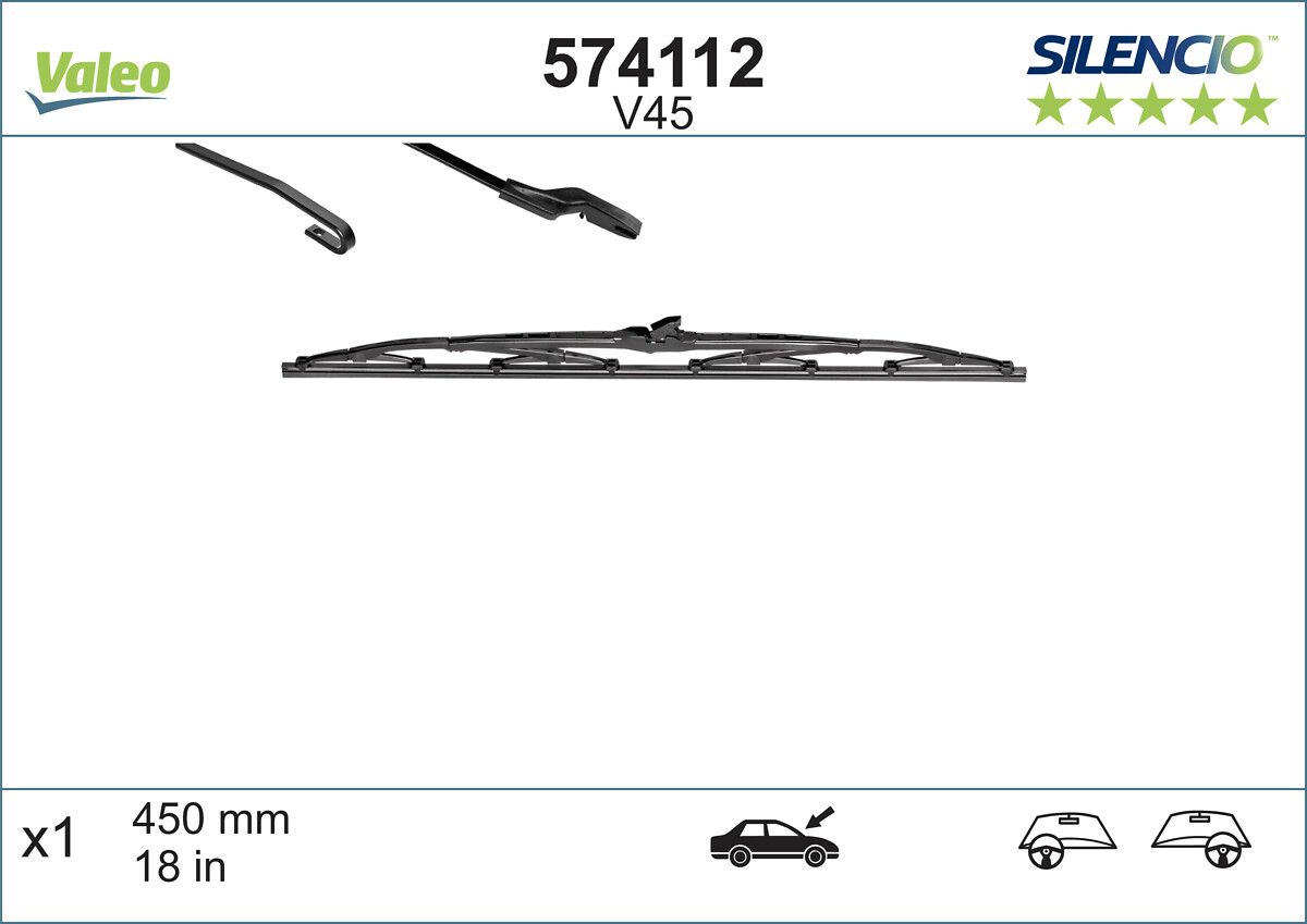 VALEO Silecek Süpürgesi Sılencıo X1 V45