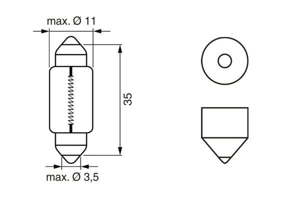 BOSCH Ampül Eco 12 V 5 W (Sofıt Ampül )