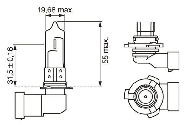 BOSCH Ampül Eco Hb3 9005 12 V 60W