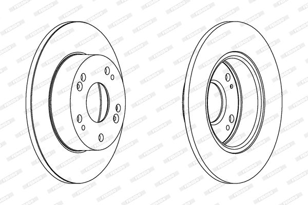 FERODO Arka Fren Diski Düz Takım 260 5mm