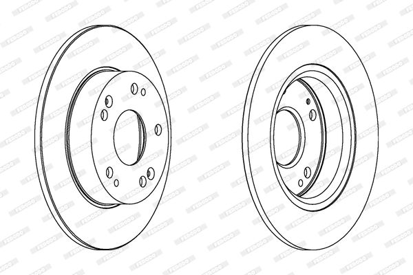 FERODO Arka Fren Diski Düz 260 5mm Adet