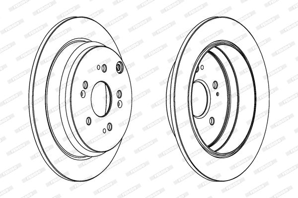 FERODO Arka Fren Diski Düz 305 5mm Takım Kaplamalı