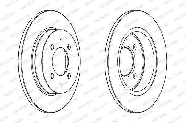FERODO Arka Fren Diski Düz Takım