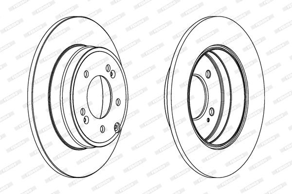 FERODO Arka Fren Diski Düz 284 5mm Takım